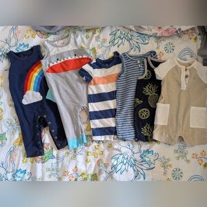 Bundle Of Colorful Baby Rompers 3-6 Months